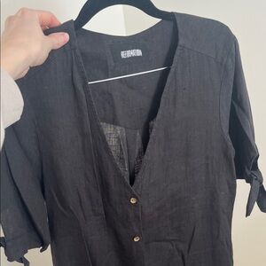 Reformation black 100% linen maxi dress cover up